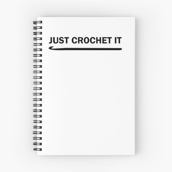 Item preview, Minimalist Classic Crochet design - Just crochet it black typography, black crochet hook designed and sold by Deegital18.
