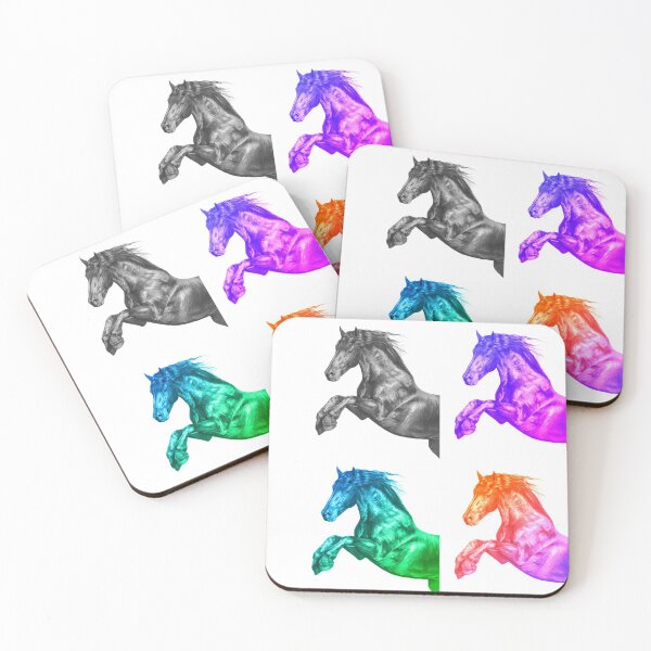 Artikelvorschau, bunte friesische Pferde entworfen und verkauft von IrynaHorseArt.