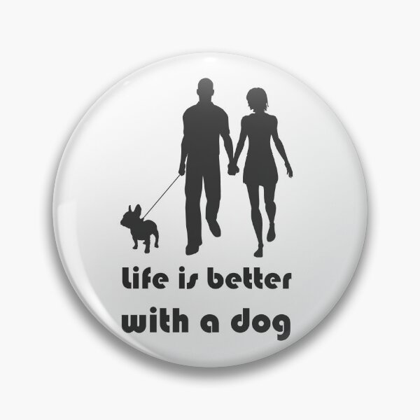 Item preview, Buckó Frenchie / Life is better with a dog 1 (dark grey) designed and sold by BuckoFrenchie.