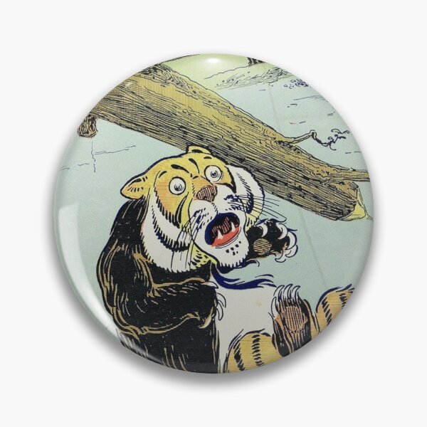 Artikelvorschau, Falling tigers with the Tin Man, scarecrow and Dorothy Illustration from the Wizard of Oz vintage art entworfen und verkauft von Vintage Designs +.