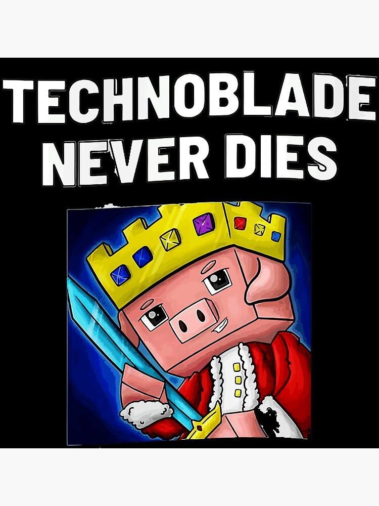 Technoblades Never Dies Video Game Gaming Gamer bi Sticker