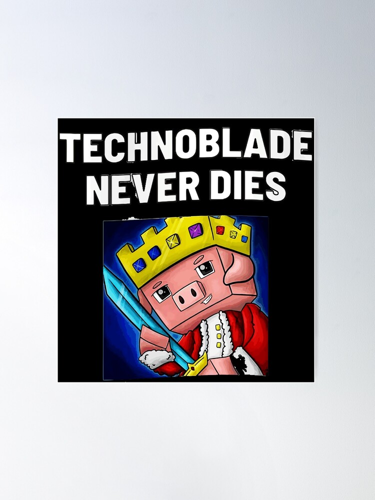 King Technoblade Never Dies - Minecraft Art Board Print for Sale