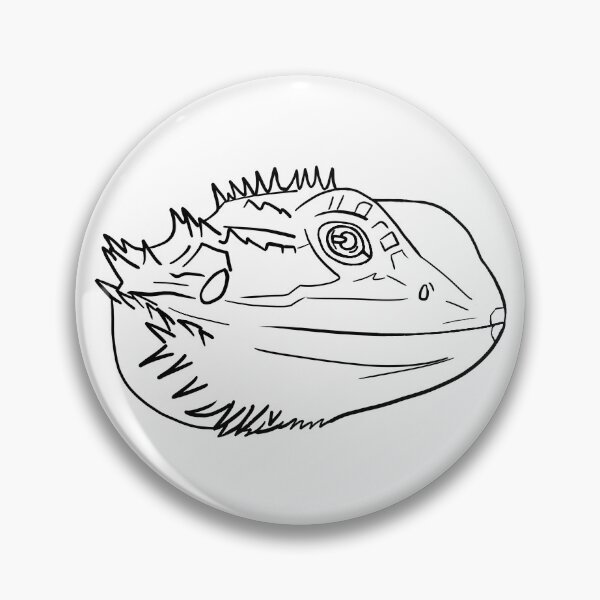 Item preview, Bearded Dragon Head Right Side designed and sold by PrileyRileyArt.