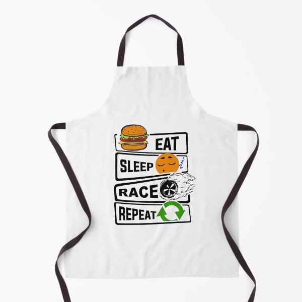 Item preview, Funny Eat Sleep Race Repeat illustration for Racing Lovers designed and sold by KO-Design.