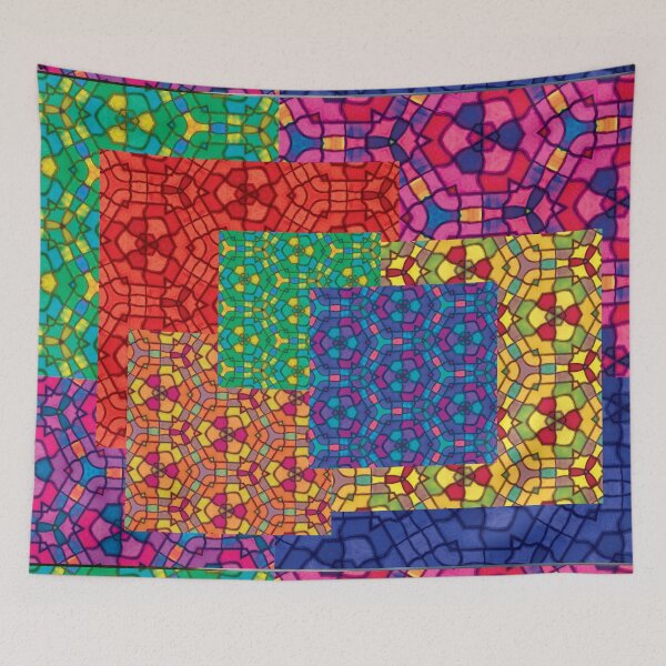 Item preview, Multicolour stained glass Pattern style Jigsaw designed and sold by LJWDesigns.