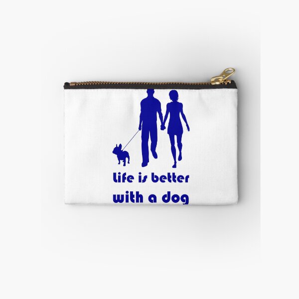 Item preview, Buckó Frenchie / La vida es mejor con un perro 1 (azul) designed and sold by BuckoFrenchie.