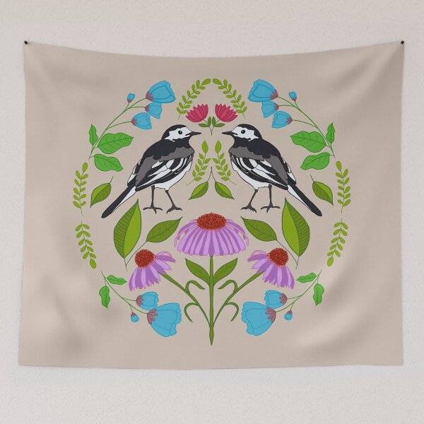 Item preview, Wagtail Folk Illustration  designed and sold by creativebakergb.