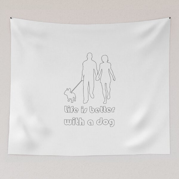 Item preview, Buckó Frenchie / Life is better with a dog 1 (white) designed and sold by BuckoFrenchie.