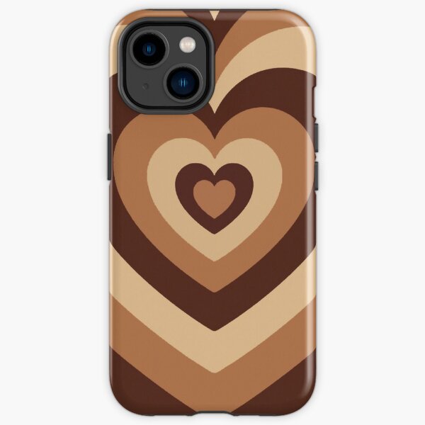latte love brown hearts phone case iPhone Tough Case