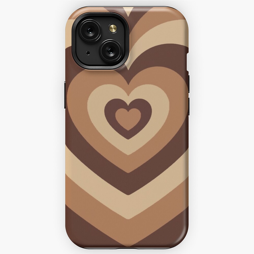 Latte Love – Coque De Téléphone, Étui Esthétique Avec Cœur Marron