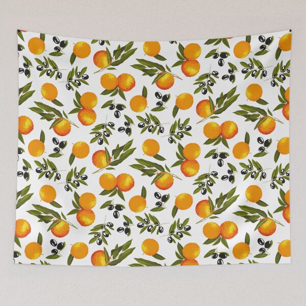 Item preview, Olives and oranges on white designed and sold by kobyakov.