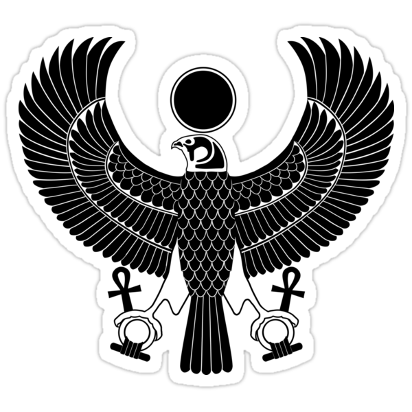 Egyptian God Horus As Royal Falcon Stickers By Smaragdas