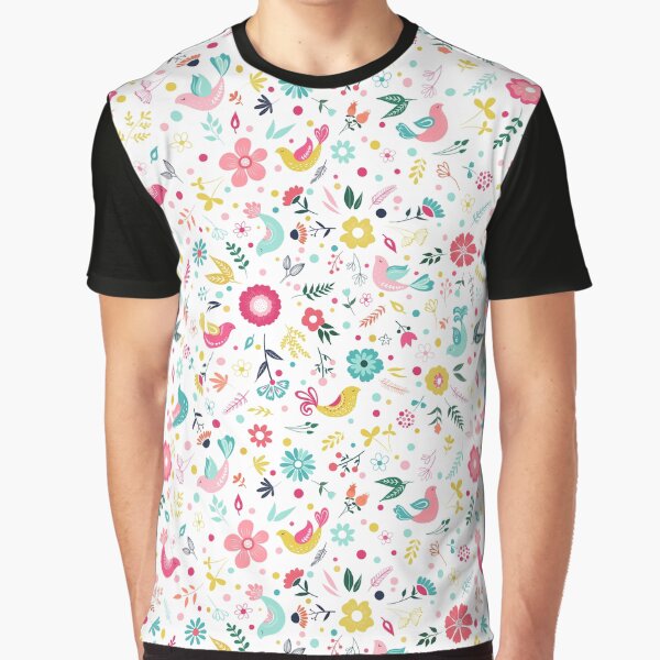 Item preview, Floral birds pattern designed and sold by Unalomedesigns.