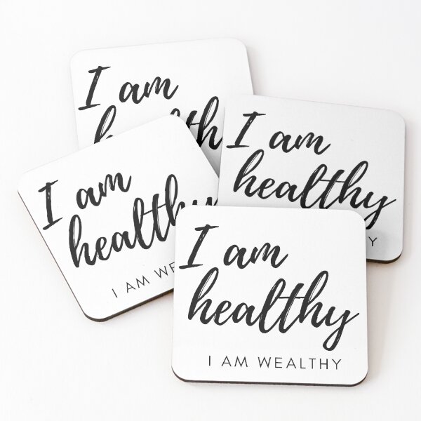 Item preview, I Am Healthy, I Am Wealthy, Money Mantra, Inspiration, Motivation, Hustle designed and sold by GionaSophia.