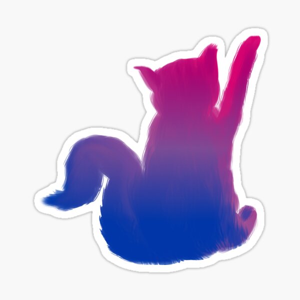 Bi Pride Cat Sticker For Sale By Thewritestuf Redbubble 4461