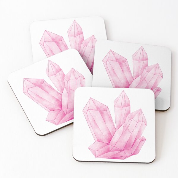 Item preview, Watercolor quartz crystal cluster - pink designed and sold by MamSelle.