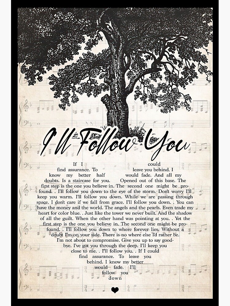 Shinedown - I'll Follow You Lyrics Wall Art Gift | Art Board Print