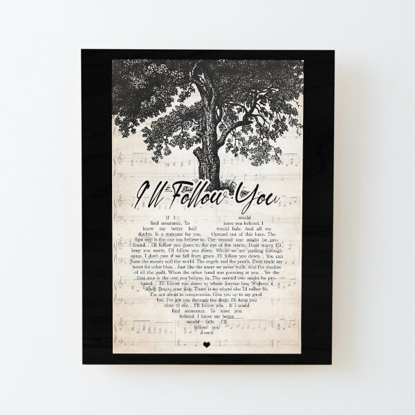 Eminem Mockingbird Script Heart Song Lyric Print