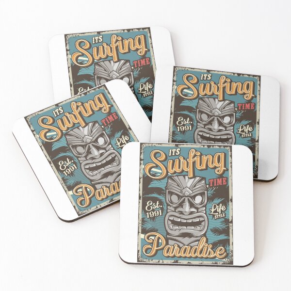 Item preview, Surfing Tiki Paradise designed and sold by alekovic.