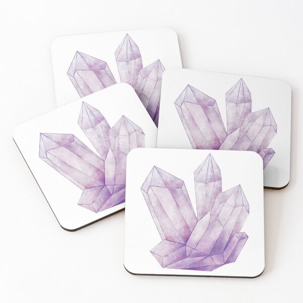 Item preview, Watercolor quartz crystal cluster - purple designed and sold by MamSelle.