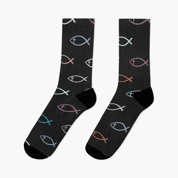 Item preview, Ichthus with Cross Christian Fish Symbol Pattern designed and sold by hobrath.