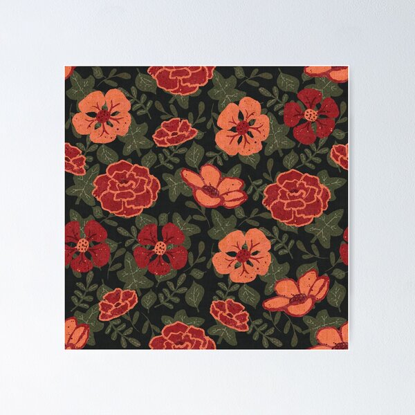 Item preview,  Fabric flower pattern- Red Palette  designed and sold by MadebyCRO.