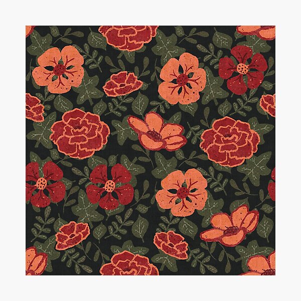 Item preview,  Fabric flower pattern- Red Palette  designed and sold by MadebyCRO.