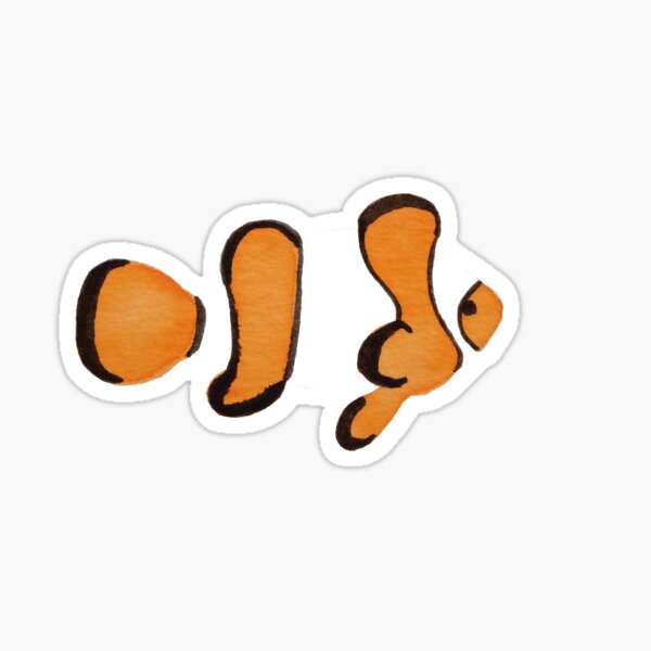 Bright Orange Clownfish Sticker