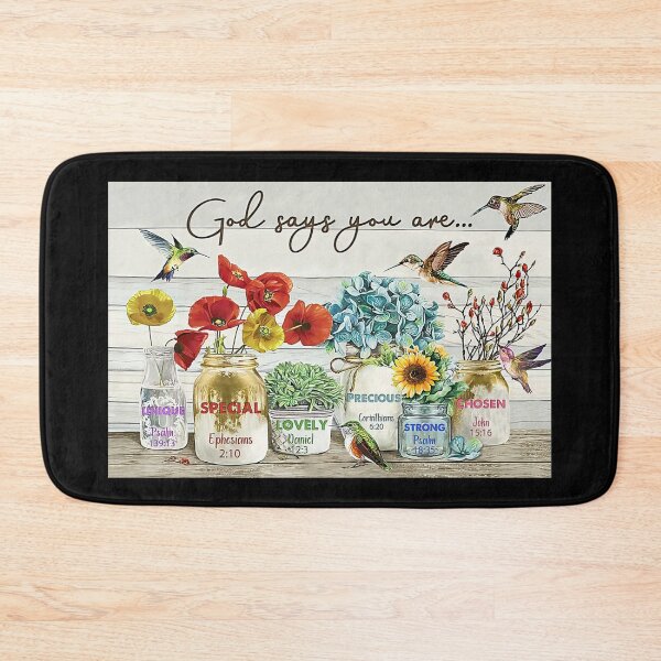 Item preview, God Says You Are Floral Flower Hummingbird Gift designed and sold by Donna6778.