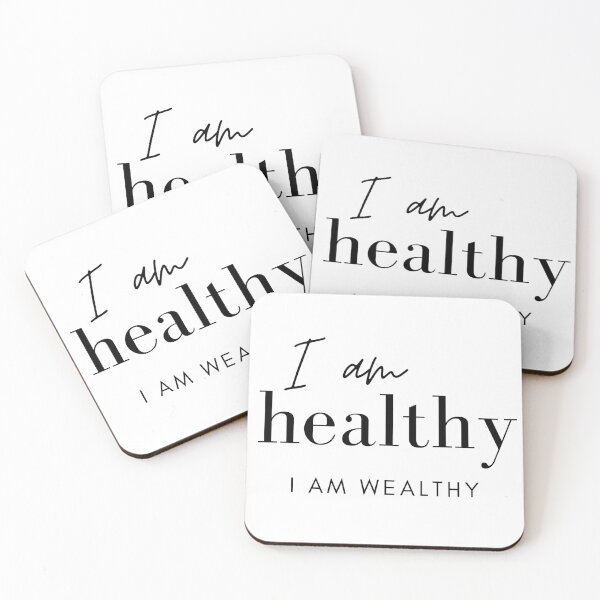 Item preview, I Am Healthy, I Am Wealthy, Money Mantra, Inspiration, Motivation, Hustle designed and sold by GionaSophia.