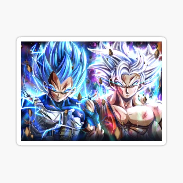 super saiyan blue evolution vegeta Sticker for Sale by Marty Thor