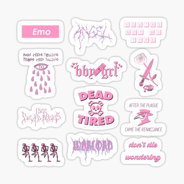 Item preview, Pink Goth Aesthetic Sticker Pack designed and sold by Graograman.