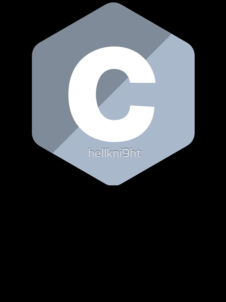 C programming language emblem Royalty Free Vector Image