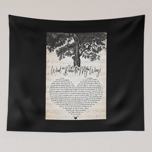 Item preview, Bette Midler - Wind Beneath My Wings Lyrics Wall Art Gift  designed and sold by hippololocc.