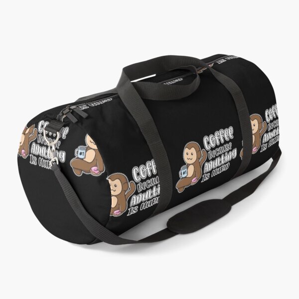 Item preview, Coffee Because Adulting Is Hard Ooptee Monkey Funny Cartoon designed and sold by OopteesLydia.
