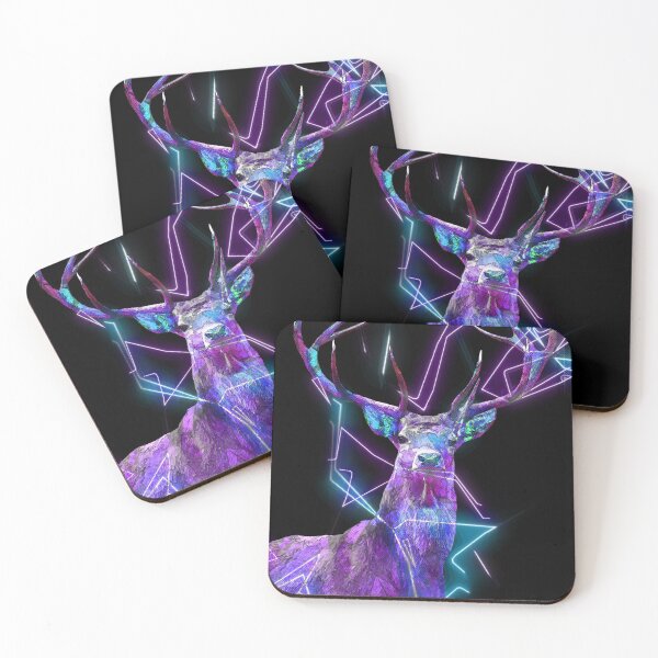 Item preview, Deer Animal retro style Colored neon Electric designed and sold by damianfirenza.
