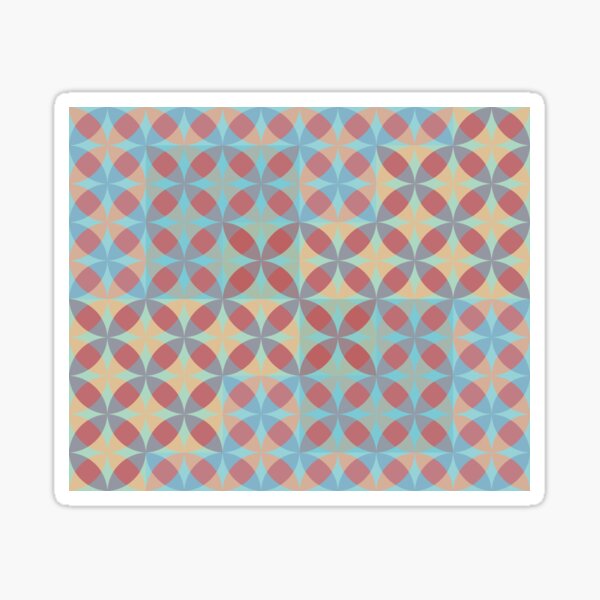 Geometric and Funky blueish pattern Sticker