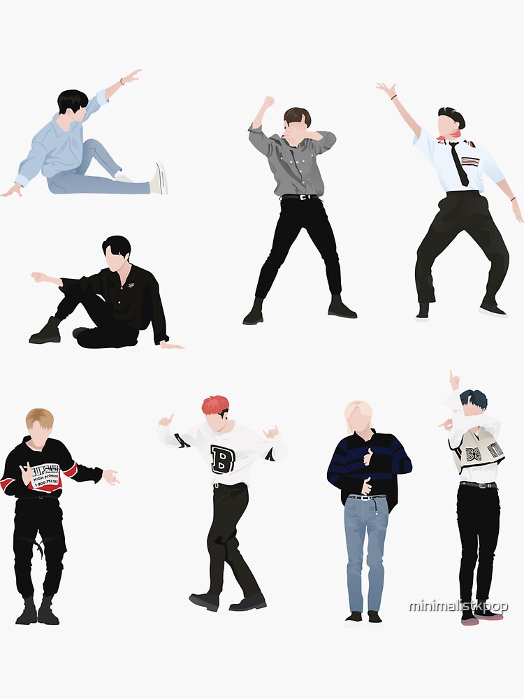 "STRAY KIDS (SKZ) Back Door Choreography" Sticker by minimalistkpop