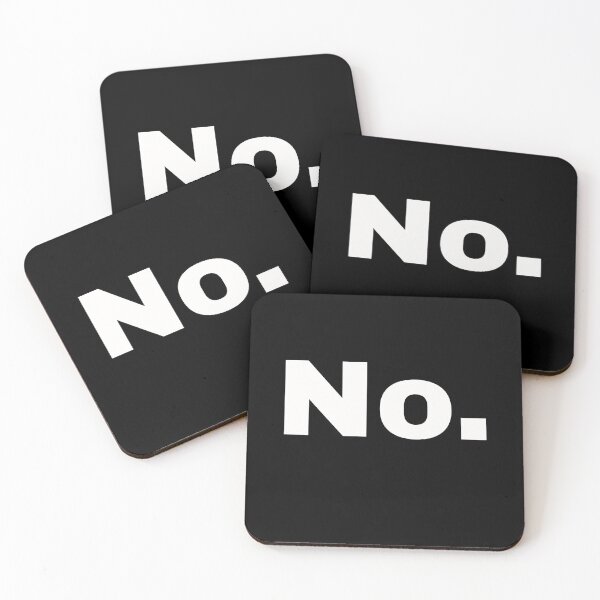 Item preview, No. Sarcastic statement and minimalist design for the cautious designed and sold by Text-N-Typo.