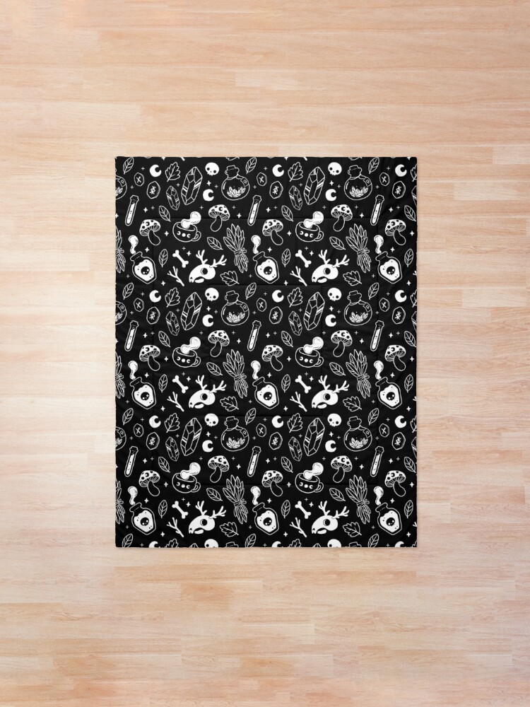 Alternate view of Witchy Ingredients // Black & White | Nikury Comforter