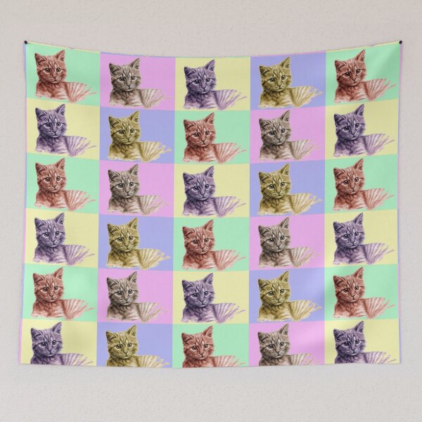 Artikelvorschau, Katze Kitten PopArt entworfen und verkauft von Arts & Dogs.
