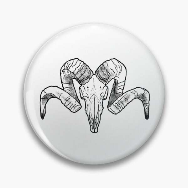 Item preview, Black Work Goat Skeleton designed and sold by Elifndz.