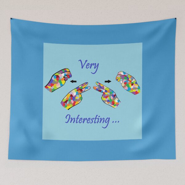 Item preview, ASL Very Interesting Vee  Sign ASL ART designed and sold by EloiseArt.