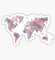 Wanderlust World Map Sticker