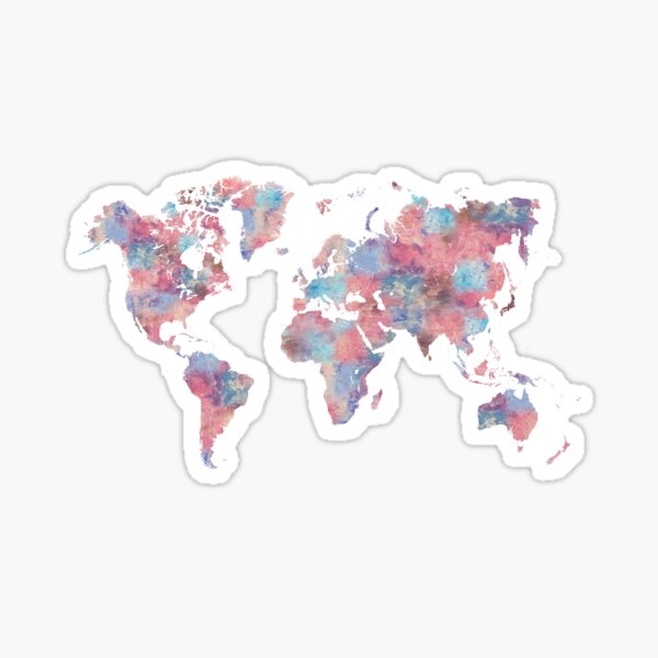 Wanderlust World Map Sticker