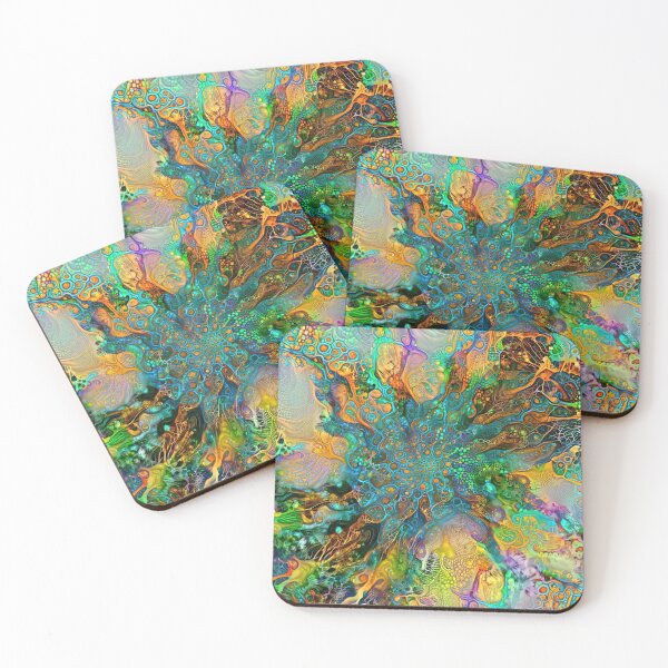 Item preview, Deepdream floral fractalize space galaxy abstraction designed and sold by blackhalt.