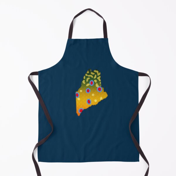 Item preview, Fish Maine Brook Trout Colorful Fishing State Map Art designed and sold by TeeCreations.