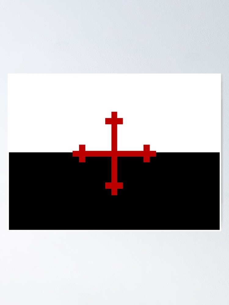 red black white cross flag