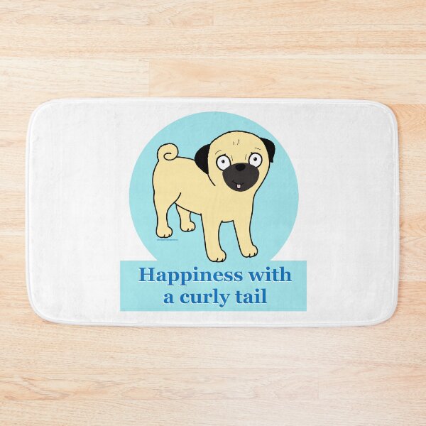 Item preview, Happiness with a curly tail designed and sold by HumphreythePug.