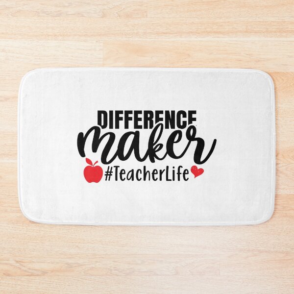Item preview, Difference Maker #TeacherLife Funny Teacher Quote With Apple And Heart designed and sold by Briekel.